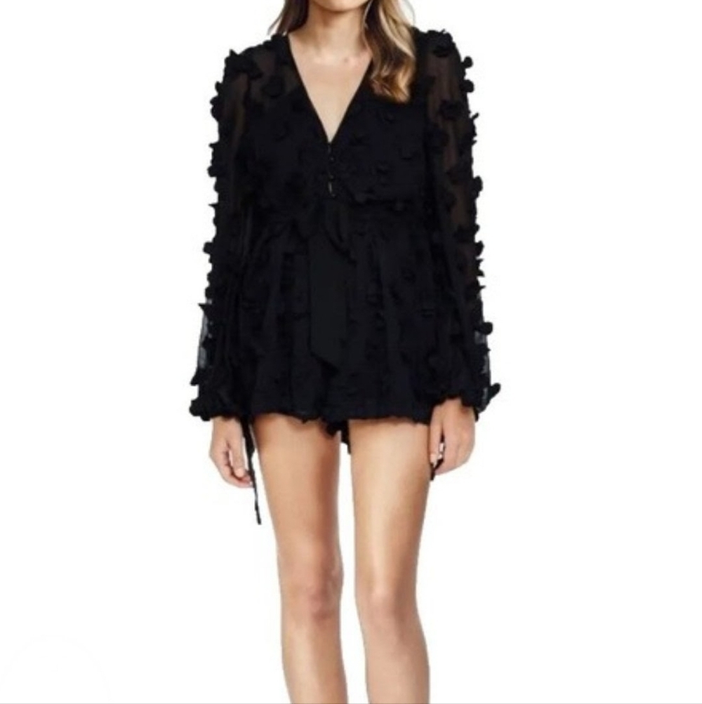 New Alice Mc Call Wild Flowers Long Sleeve Romper Sz 6